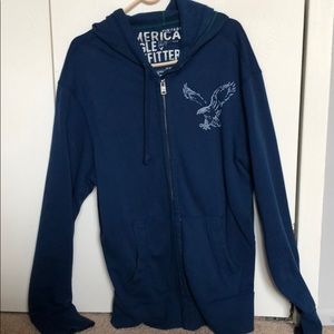 American Eagle light hooded sweatshirt
